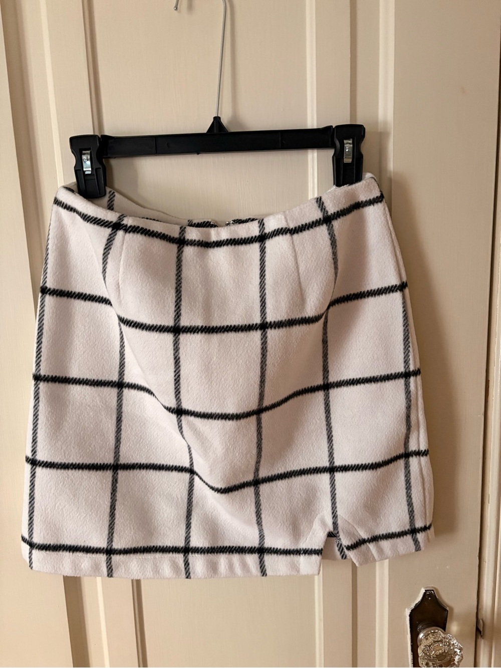 Lulus White Windowpane Plaid Mini Skirt